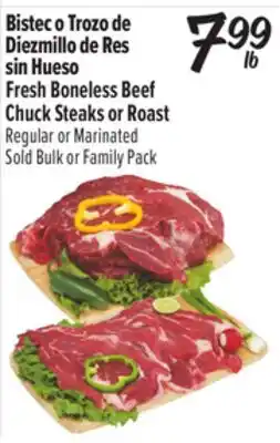 El Super Fresh Boneless Beef Chuck Steaks or Roast offer
