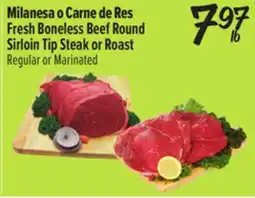 El Super Fresh Boneless Beef Round Sirloin Tip Steak or Roast offer