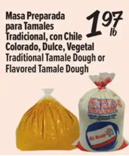 El Super Masa Preparada para Tamales Tradicional, con Chile Colorado, Dulce, Vegetal offer
