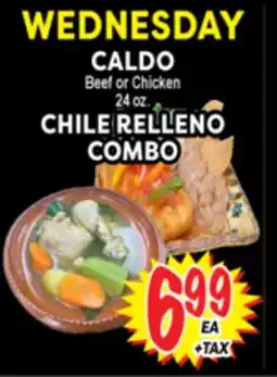 Superior Grocers RELLENO Beef or Chicken, CHILE RELLENO COMBO offer