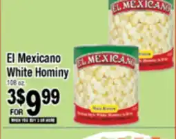 Superior Grocers El Mexicano White Hominy offer