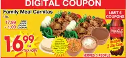 Superior Grocers Family Meal Carnitas Meal offer