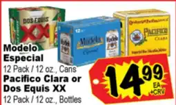 Superior Grocers Modelo Especial Pacifico Clara or Dos Equis XX offer