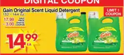 Superior Grocers Gain Original Scent Liquid Detergent offer