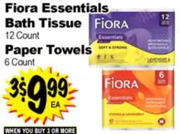 Superior Grocers Fiora Essentials Bath Tissue 12 Count Paper Towels 6 Count offer