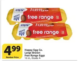 Vons Happy Egg Co. Large Brown Free Range Eggs offer