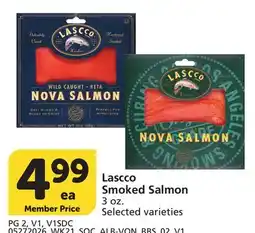 Vons Lascco Smoked Salmon offer