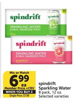 Vons spindrift Sparkling Water offer