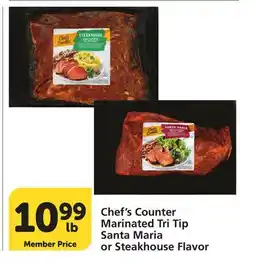 Vons Chef's Counter Marinated Tri Tip Santa Maria or Steakhouse Flavor offer
