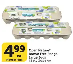 Vons Open Nature Brown Free Range Large Eggs offer