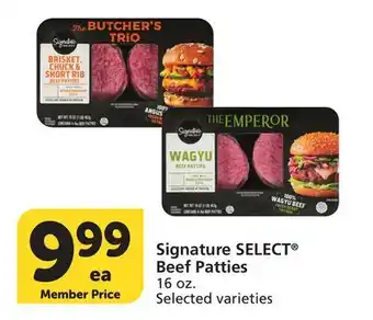 Vons Signature SELECT Beef Patties offer
