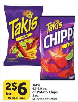 Vons Takis 6.5-9.9 oz. or Potato Chips 8 oz offer
