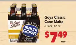 Vallarta Supermarkets Goya Classic Cane Malta offer