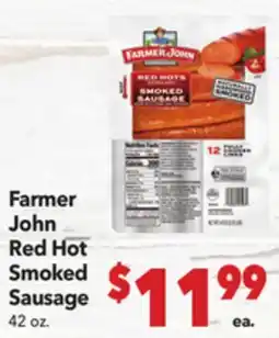 Vallarta Supermarkets Farmer John Red Hot Smoked Sausage offer
