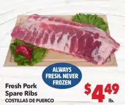 Vallarta Supermarkets Fresh Pork Spare Ribs / COSTILLAS DE PUERCO offer