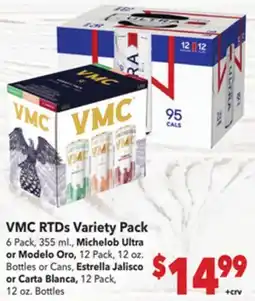 Vallarta Supermarkets VMC RTDs Variety Pack offer