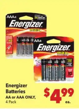 Vallarta Supermarkets Energizer Batteries offer