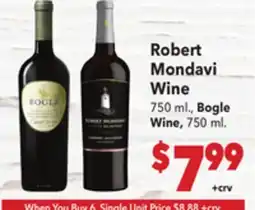 Vallarta Supermarkets Robert Mondavi Wine offer