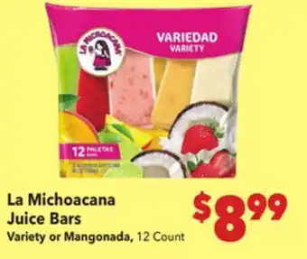 Vallarta Supermarkets La Michoacana Juice Bars offer