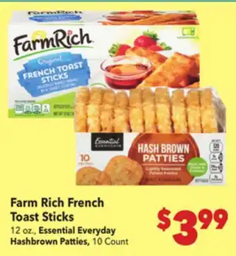 Vallarta Supermarkets Farm Rich French Toast Sticks offer