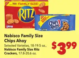 Vallarta Supermarkets Nabisco Family Size Chips Ahoy offer