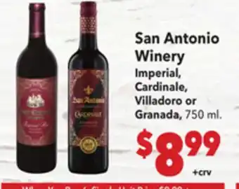 Vallarta Supermarkets San Antonio Winery offer