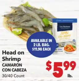 Vallarta Supermarkets Head on Shrimp offer