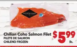 Vallarta Supermarkets Chilien Coho Salmon Filet/FILETE DE SALMON CHILENO offer