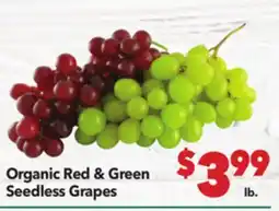 Vallarta Supermarkets Organic Red & Green Seedless Grapes offer