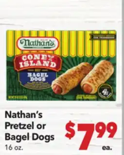 Vallarta Supermarkets Nathan's Pretzel or Bagel Dogs offer