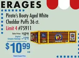 Smart & Final Pirate's Booty Aged White Cheddar Puffs offer