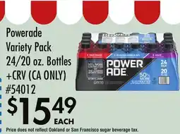 Smart & Final Powerade Variety Pack offer