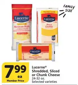 Albertsons Lucerne Shredded, Sliced or Chunk Cheese offer