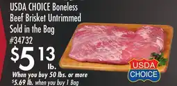 Smart & Final USDA CHOICE Boneless Beef Brisket Untrimmed offer