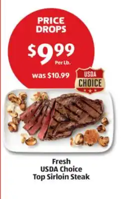 Aldi Fresh USDA Choice Top Sirloin Steak offer