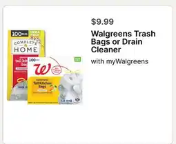 Walgreens Walgreens Trash Bags or Drain Cleaner offer