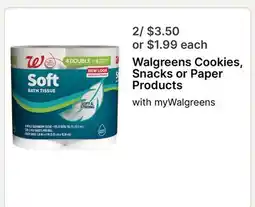 Walgreens Walgreens Cookies, Snacks or Paper Products offer