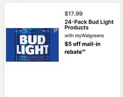 Walgreens 24-Pack Bud Light Products offer