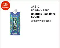 Walgreens BeatBox Blue Razz, 500ml offer