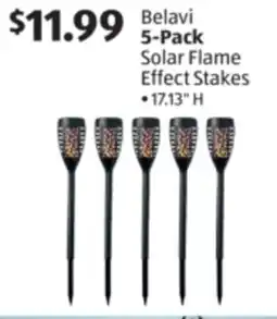 Aldi Belavi 5-Pack Solar Flame Effect Stakes offer