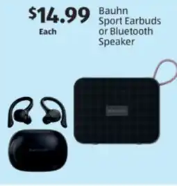 Aldi Bauhn Sport Earbuds or Bluetooth Speaker offer