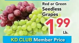 Eurofresh Market Red or Green Seedless Grapes offer