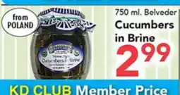 Eurofresh Market 750 ml. Belveder Cucumbers in Brine offer