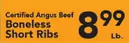 Eurofresh Market Certified Angus Beef Boneless Short Ribs offer