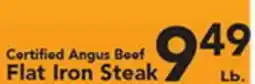 Eurofresh Market Certified Angus Beef Flat Iron Steak offer