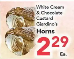 Eurofresh Market White Cream & Chocolate Custard Giardino's Horns offer