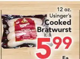 Eurofresh Market Usinger's Cooked Bratwurst offer