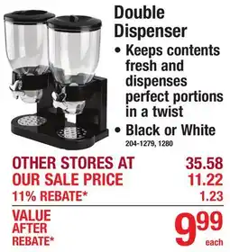 Menards Double Dispenser offer