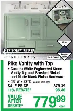 Menards Pike Vanity with Top offer