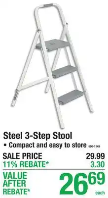 Menards Steel 3-Step Stool offer